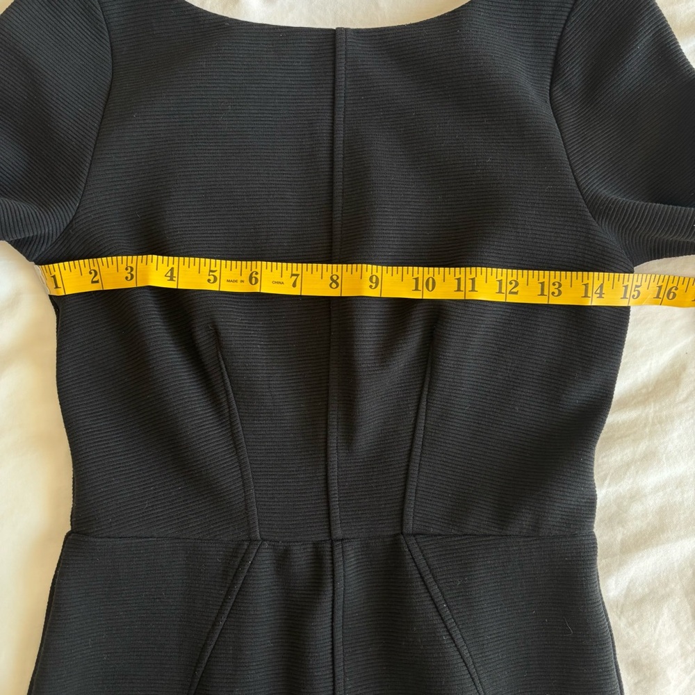 Boden Classic Black Dress 3/4 Sleeve Cotton Blend Midi Work Formal Zip Size 4 - Picture 10 of 16